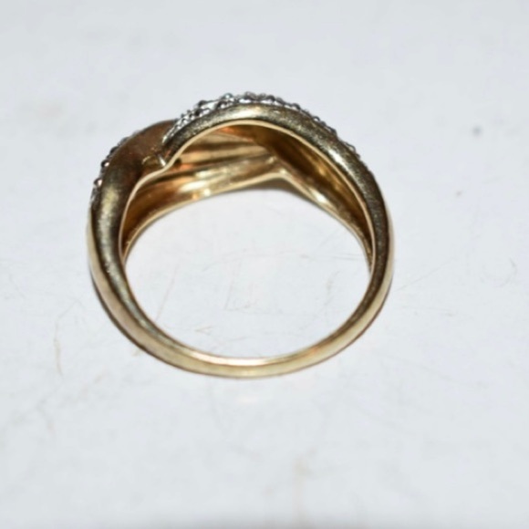 Vintage Sterling Silver rhinestone Ring Size 9 - Picture 4 of 4